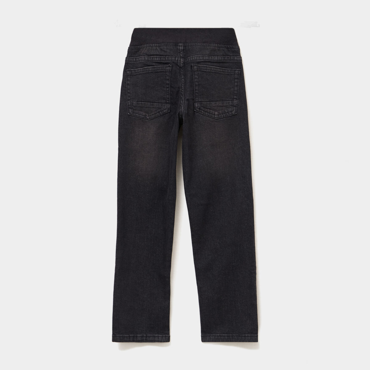 Jeans regular taille &eacute;lastiqu&eacute;e denim noir gar&ccedil;on