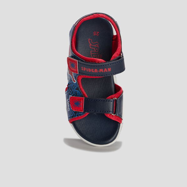 Sandales à scratchs Spider-Man bleu marine garçon