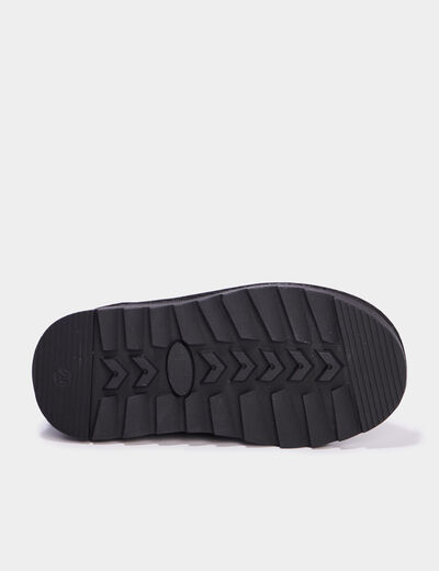 Bottines fourr&eacute;es plates noir fille