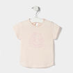 T-shirt manches courtes rose clair bébé fille