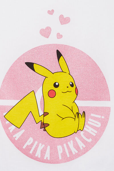 Ensemble pyjama 2 pièces Pokémon blanc fille