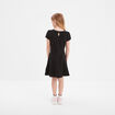 Robe trapèze manches courtes noir fille