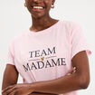 T-shirt EVJF oversize coton rose femme