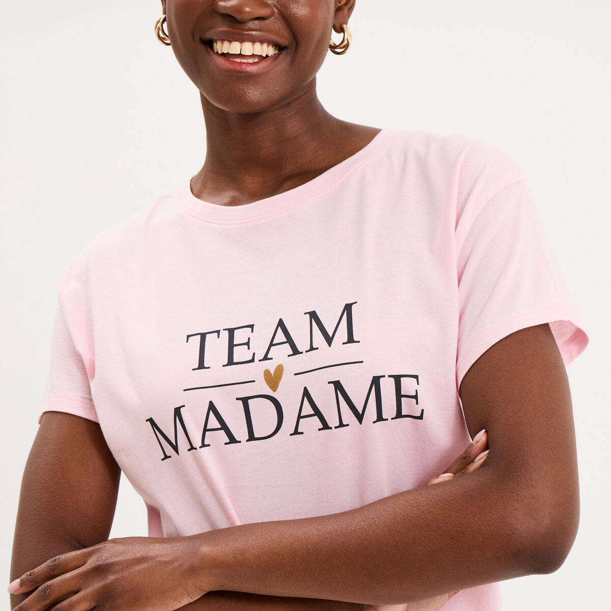 T-shirt EVJF oversize coton rose femme