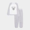 Ensemble pyjama polaire 2 pi&egrave;ces gris femme