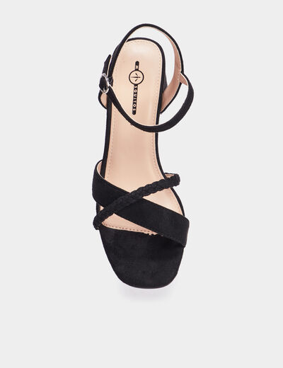Sandales &agrave; talons Mosquitos noir femme