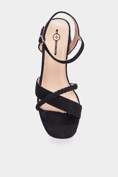 Sandales &agrave; talons Mosquitos noir femme