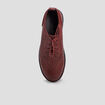Derbies à lacets compensées rouge femme