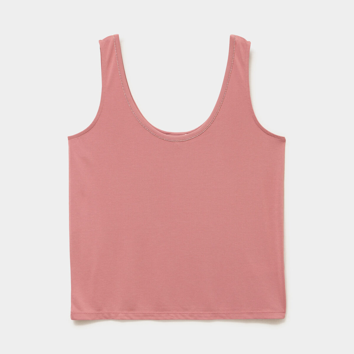 D&eacute;bardeur col U sans manches terracotta femme