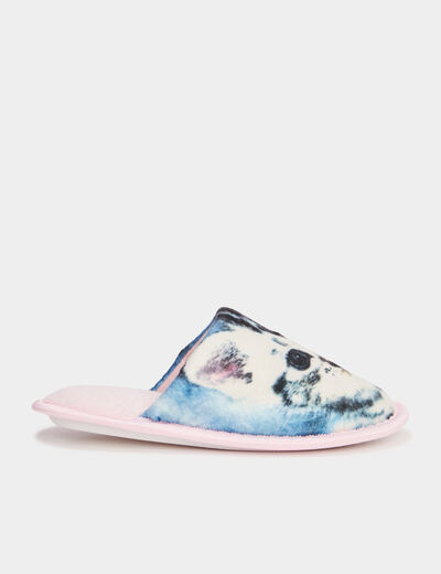 Chaussons mules rose fille
