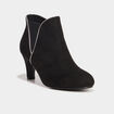 Bottines aspect daim &agrave; talons noir femme