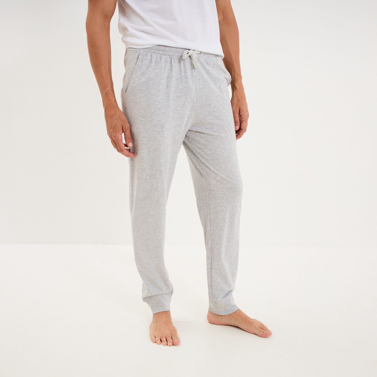 Lot 2 pantalons de pyjama coton gris homme