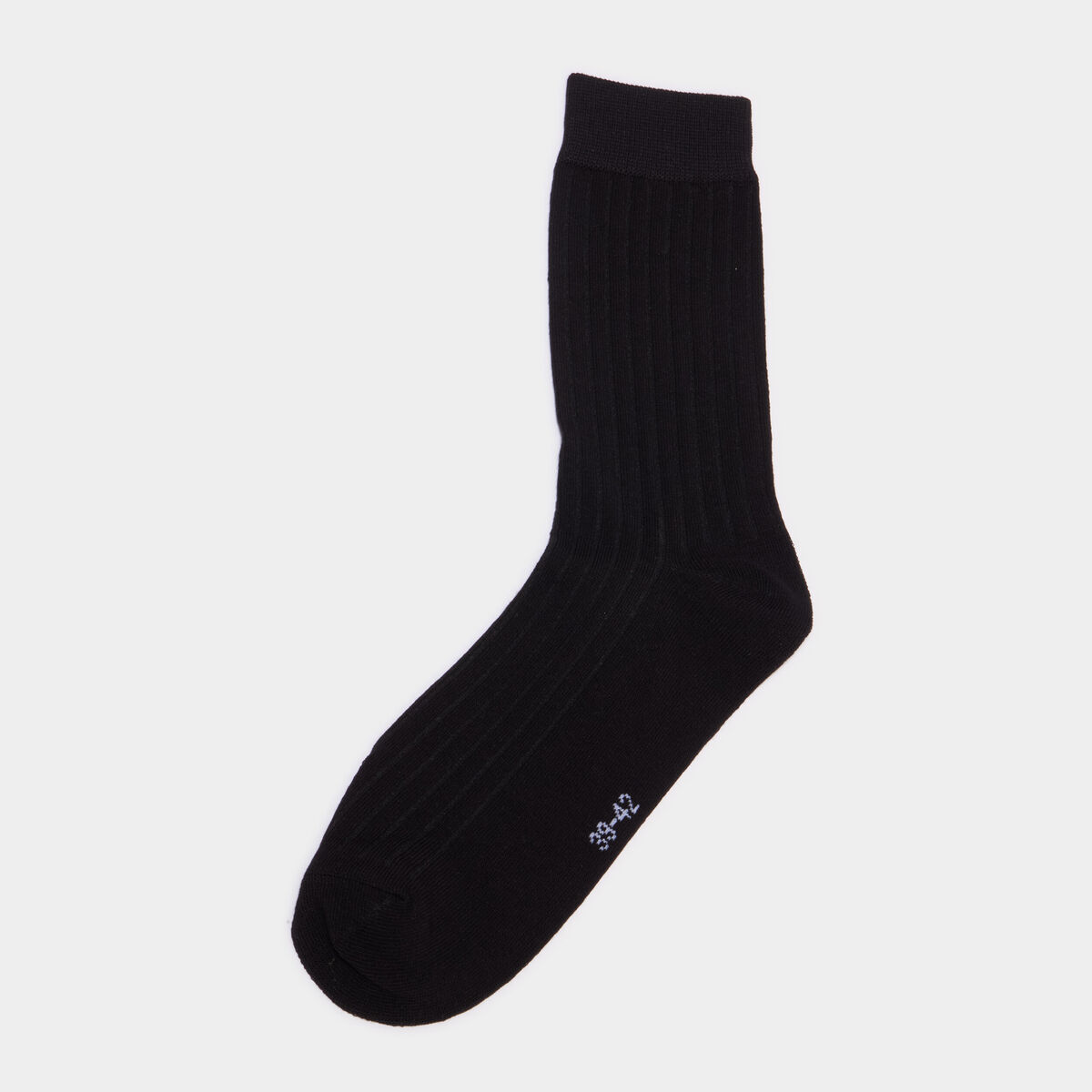 Lot 5 paires chaussettes c&ocirc;tel&eacute;es noir homme