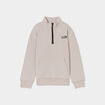 Sweat col camionneur zippé 1 poche gris foncé garçon