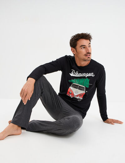 Ensemble pyjama 2 pi&egrave;ces Volkswagen noir homme