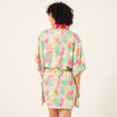 Robe de plage manches 3/4 vert clair femme