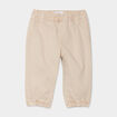 Pantalon jogger bas élastiqué coton beige bébé garçon