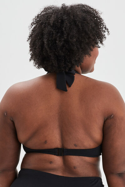 Haut de maillot de bain noir femme grande taille