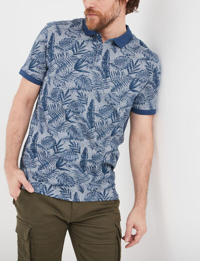 Polo droit manches courtes coton Creeks bleu marine homme