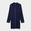 Chemise de nuit liquette boutonn&eacute;e bleu marine femme grande taille