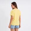 T-shirt manches courtes coton Stitch jaune femme