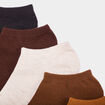 Lot 5 paires chaussettes invisibles marron femme
