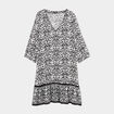 Robe courte trapèze Liberto ecru femme
