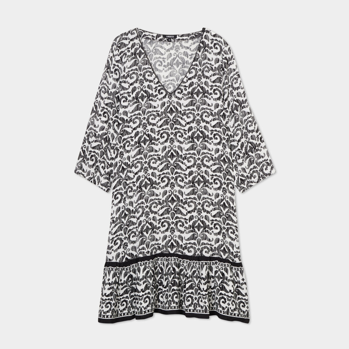 Robe courte trapèze Liberto ecru femme