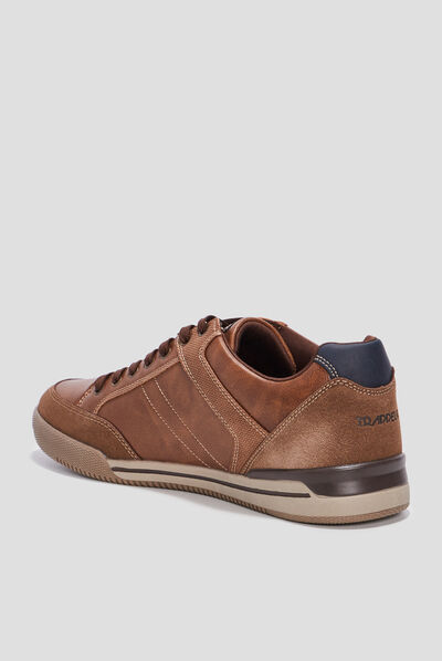 Sneakers plates Trappeur marron homme