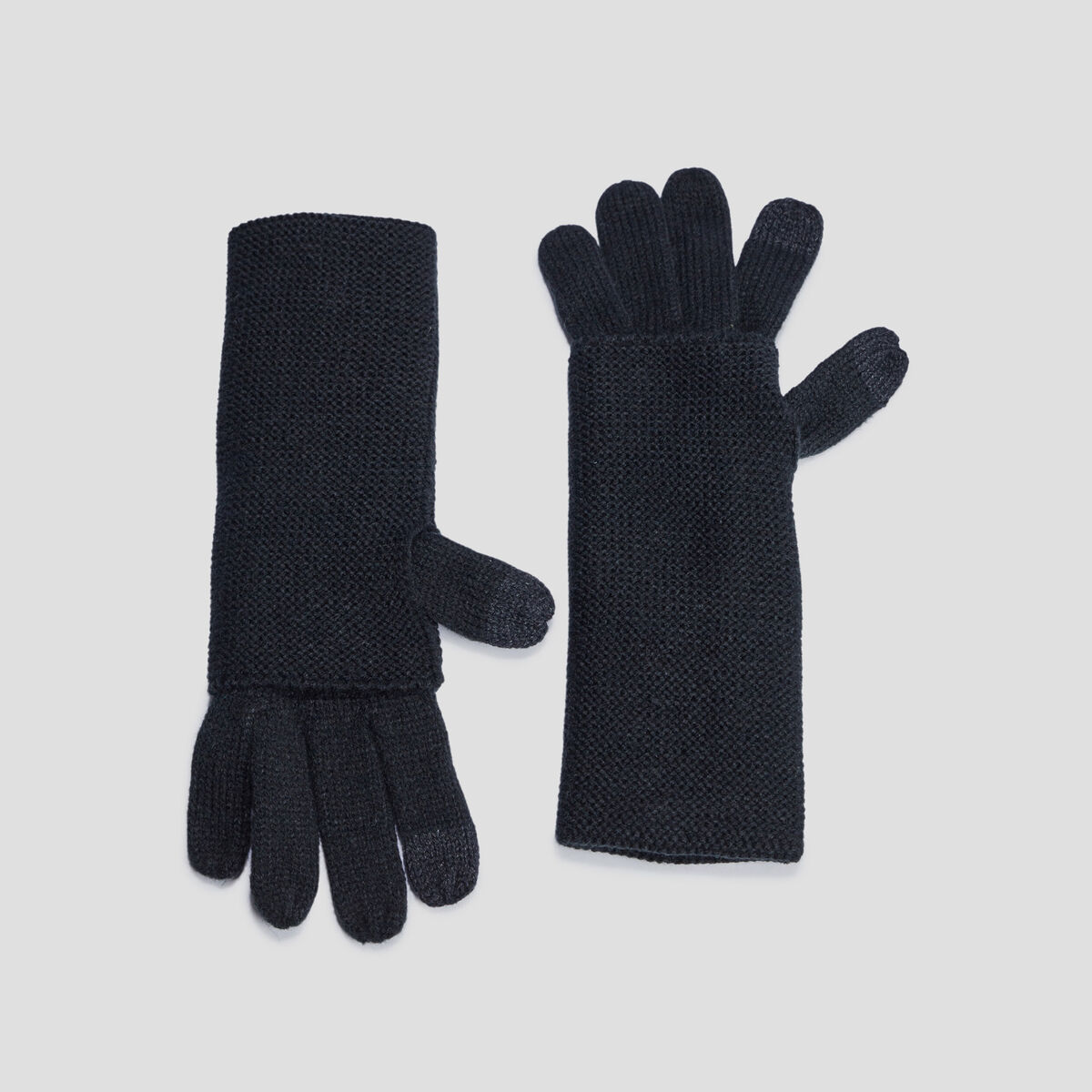 Gants longs noir femme