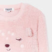Sweat manches longues rose clair bébé fille