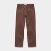 Pantalon regular coton majoritaire marron fonc&eacute; gar&ccedil;on
