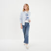T-shirt manches courtes col rond Creeks blanc femme