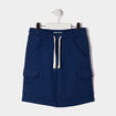 Short droit bleu marine garçon