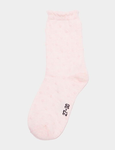 Lot 5 paires chaussettes à motif rose fille