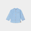 Chemise col mao en jean Creeks denim double stone b&eacute;b&eacute; gar&ccedil;on