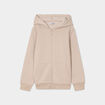 Sweat zipp&eacute; &agrave; capuche molleton gris fonc&eacute; gar&ccedil;on