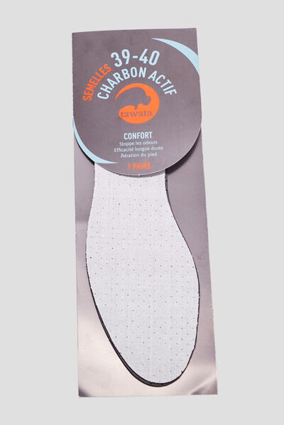 Semelles charbon actif Tawata gris mixte