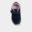 Baskets running &agrave; scratchs bleu marine fille