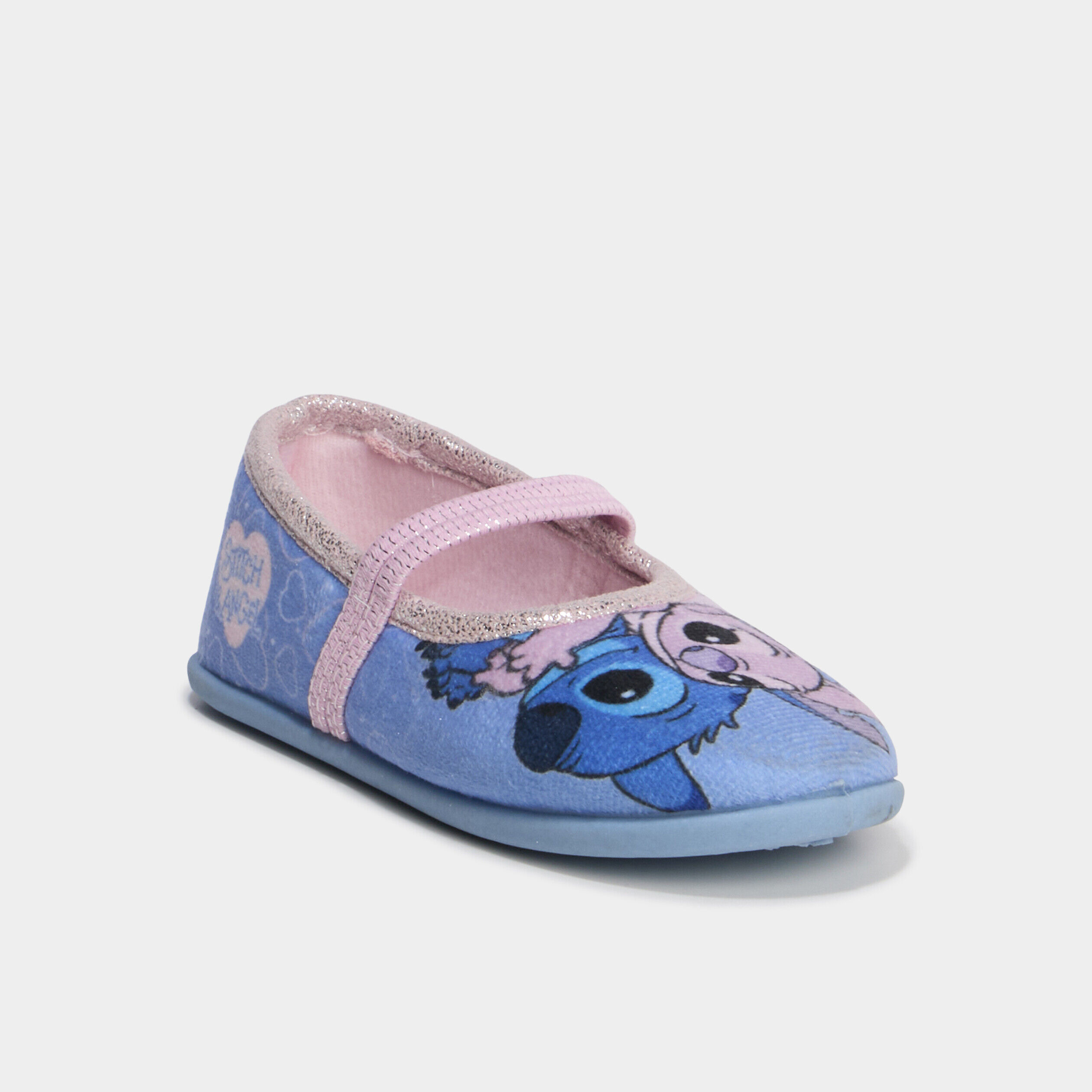 Chaussons ballerines Stitch bleu fille
