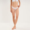 Tanga en dentelle avec noeud blanc femme