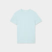 T-shirt droit en coton manches courtes bleu turquoise homme