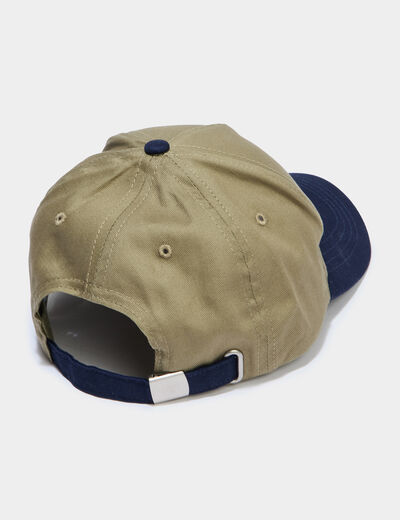 Casquette coton &agrave; bride ajustable vert kaki gar&ccedil;on