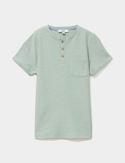 T-shirt manches courtes vert pastel gar&ccedil;on