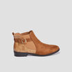 Bottines chelsea avec boucles marron femme