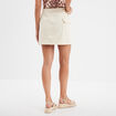 Jupe droite cargo avec poches ecru femme