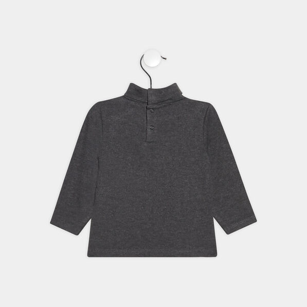 t shirt manches longues gris fonce bebeg T-shirt manches longues gris foncé bébé garçon