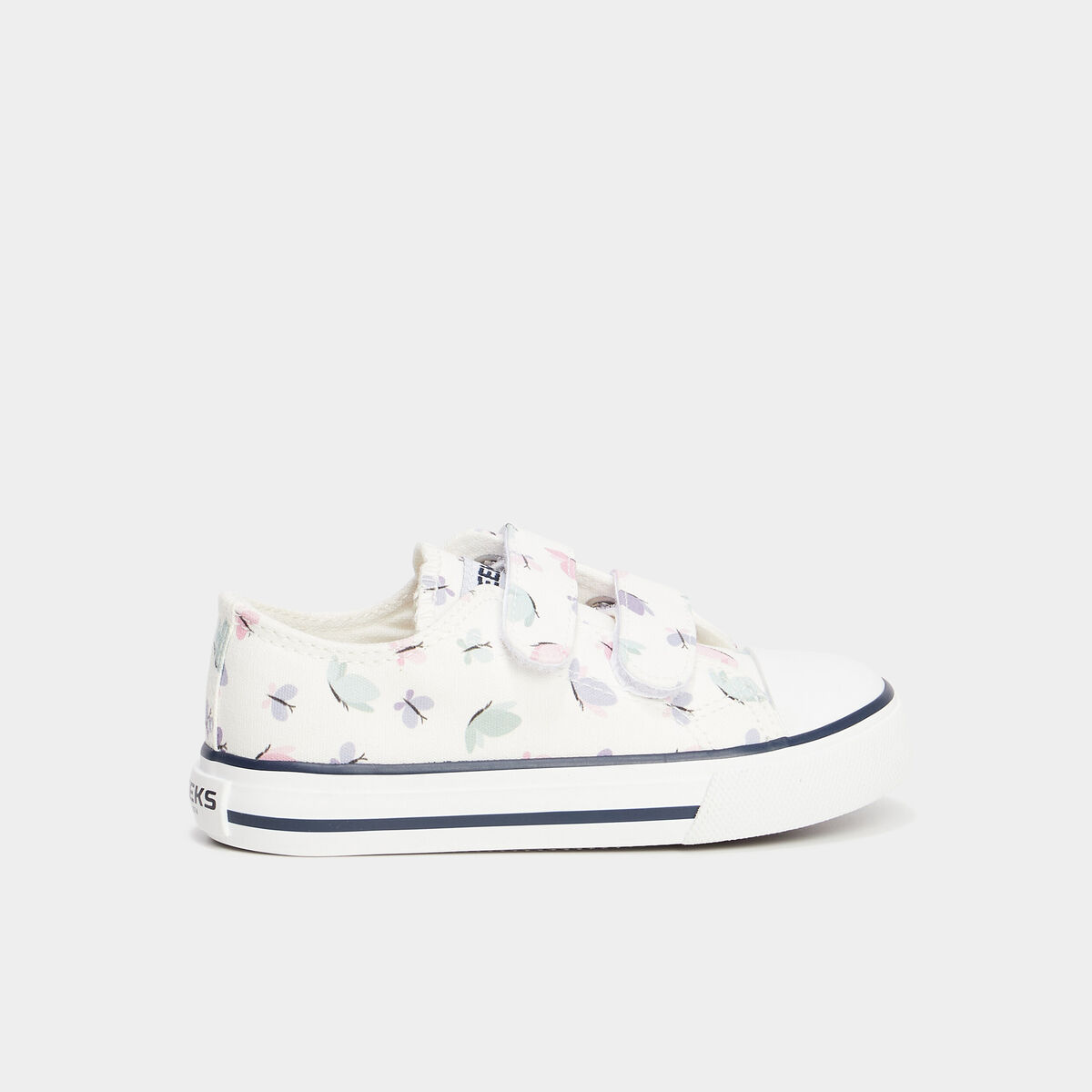 Tennis basses bout renforc&eacute; &agrave; scratchs multicolore fille