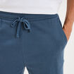Bermuda chino textur&eacute; coupe droite coton bleu gris homme