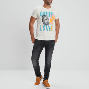 t shirt manches courtes tupac ivoire homme T-shirt manches courtes Tupac ivoire homme